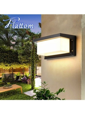 Günışığı 18W Siyah Bahçe Duvar Aplikası - Modern LED Tasarım