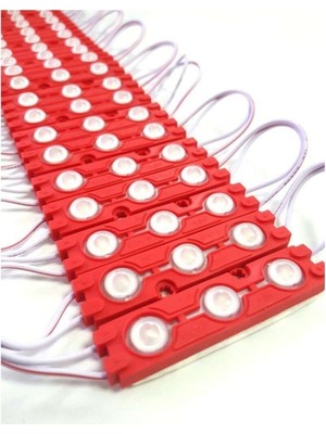 Feyza Design Kırmızı Mercekli LED Modül, 5 Adet Bahçe Aydınlatması