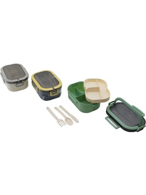 TE Dükkan Buğz Tek Katlı Bölmeli Beslenme Kutusu