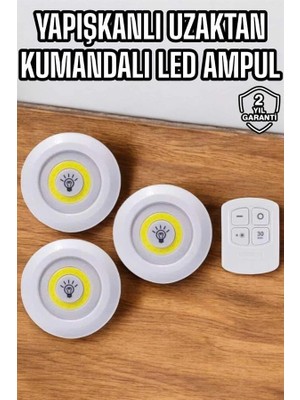 TE Dükkan Buğz Mutfak Dolap Altı Işığı Uzaktan Kumandalı Yapışkanlı Kablosuz Pilli - Buğz