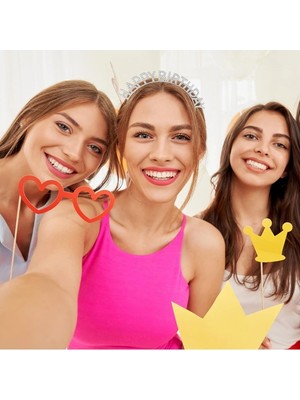 TE Dükkan Buğz Gümüş Kristal Taşlı Happy Birthday Tacı