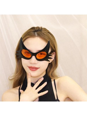 TE Dükkan Buğz Siyah Renk Bıyık Tasarımlı Kedi Gözlüğü