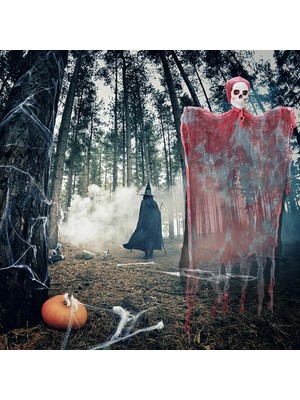 TE Dükkan Buğz LED Işıklı Kahkaha Atan Sesli Sensörlü Kuru Kafa