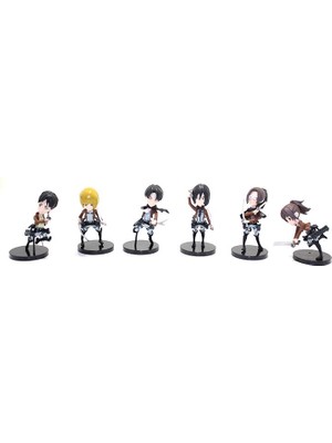 Silikon Anime Figür 6’lı Set Dekoratif Hediyelik