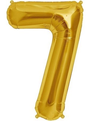 Feyza Design 7 Rakam Altın Renk Folyo Balon 36 cm - Şişirilebilir