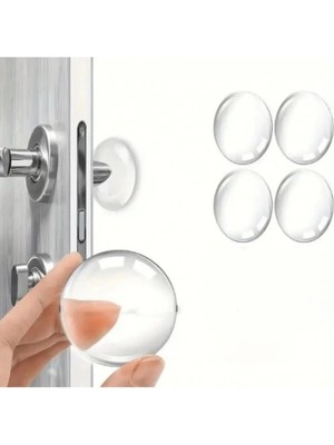 Alvo Store Buğz Şeffaf Silikon Mobilya ve Kapı Durdurucu Darbe Pedi 4'lü Set