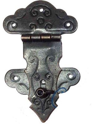 EkoAlışverişDünyam Kuyruklu Kilit, Sandık, Kutu Askısı - 36X60MM, Oksit, 100 Adet