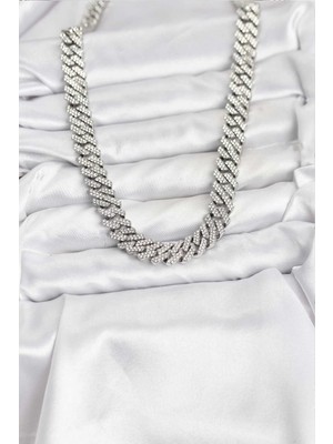 Alvo Store Buğz Pirinç Cuba Chain Gurmet Model Kolye - Buğz