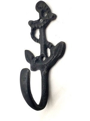 EkoAlışverişDünyam Antika Tarz Dekoratif Pirinç Halatlı, Çapa, Denizci, Gemici Askı - 95X42MM, Oksit