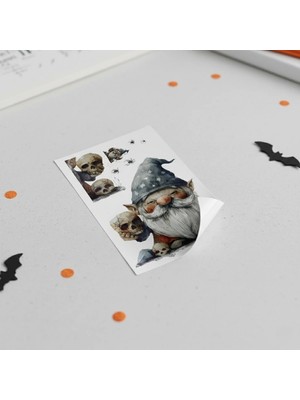 Alvo Store Buğz Gotik Cüce ve Kafatası Halloween Duvar Sticker Seti