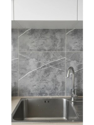 Alvo Store Buğz 30X30 Antrasit Mermer Desenli Duvar Sticker