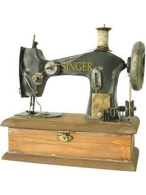 Dekoratif Metal Dikiş Makinesi Kutulu Hediyelik