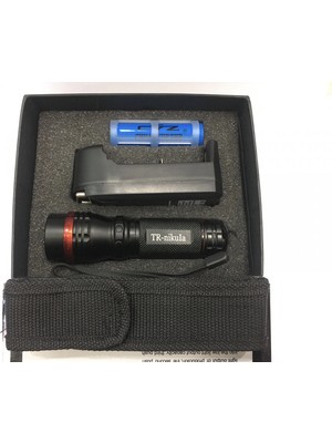 Alvo Store Buğz Beyaz LED Işıklı ,şarjlı Pil,şarj Cıhazlı El Fener 620 - Buğz