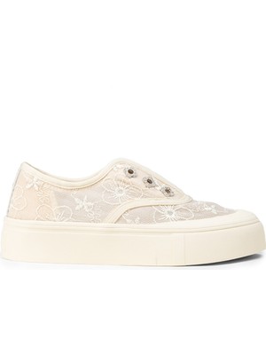 Deery Kadın Bej Dantelli Sneaker Ayakkabı - K0523ZBEJC01