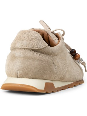 Deery Kadın Hakiki Süet Bej Sneaker Ayakkabı - M5129ZBEJC01