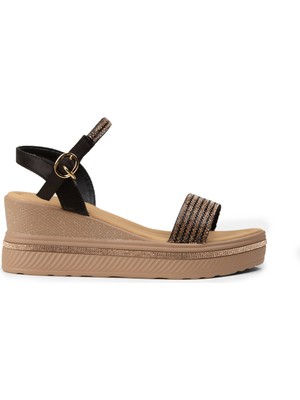 Deery Kadın Siyah Platform Sandalet - K0061ZSYHC01