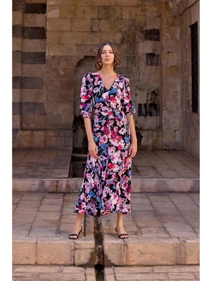 byasafkids Çiçek Desenli Viskon Elbise