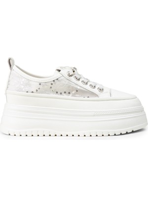 Deery Kadın Beyaz Platform Spor Ayakkabı - 26316ZBYZP01