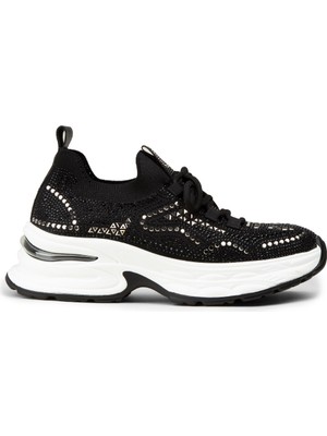 Deery Kadın Siyah Taş Detaylı Sneaker Ayakkabı - 26303ZSYHP01