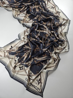 Yeni Sezon Lv Kemer Desen Vual Ipek Şal Yeni Sezon Silk Scarfs Shawl Hijab Fular