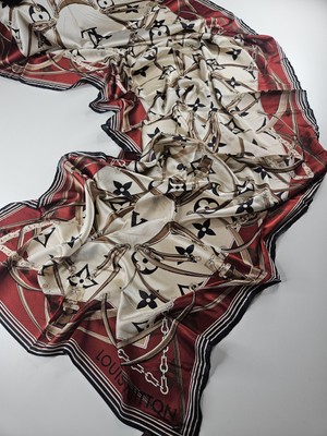 Yeni Sezon Lv Kemer Desen Vual Ipek Şal Yeni Sezon Silk Scarfs Shawl Hijab Fular