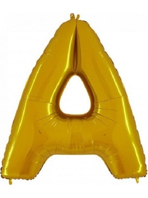 Feyza Design Turuncu 90 cm Altın Harf Folyo Balon - Uzun Balon Çeşidi