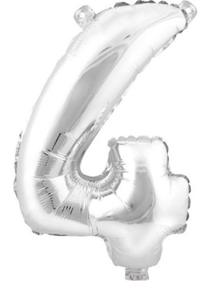 Feyza Design Beyaz Gümüş Rakam Balon - 90 cm Folyo Balon