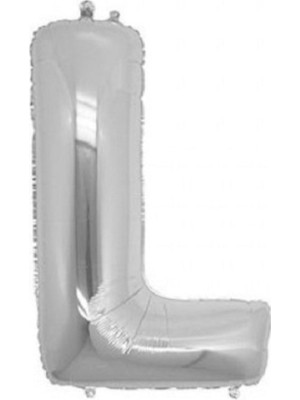 Feyza Design Gümüş Renkli 90 cm Harf Folyo Balon - Şişirilebilir