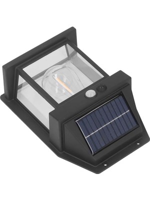 Güneş Enerjili Bahçe Aydınlatması Aplik Dekor Solar ve Sensörlü Bahçe Balkon ve Garaj Lambas