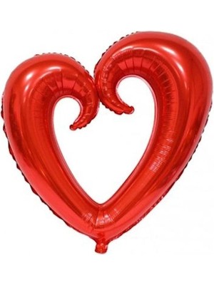 Feyza Design Kırmızı Folyo Balon 100 cm - Şişirilebilir Parti Malzemesi