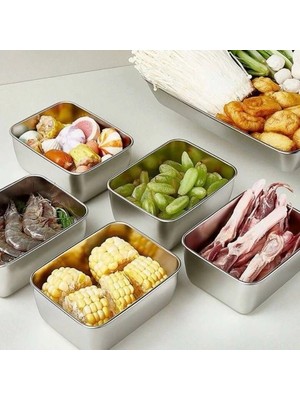 TE Dükkan Buğz Paslanmaz Çelik Saklama Kabı