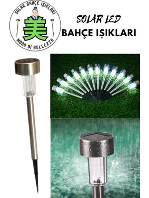 Feyza Design Kablosuz Güneş Enerjili Solar Bahçe Lambası - Gri