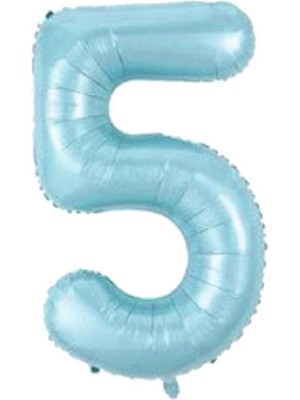 Feyza Design 5 Rakam Folyo Balon Mavi 76 cm - Partiler Için Eğlenceli Dekorasyon