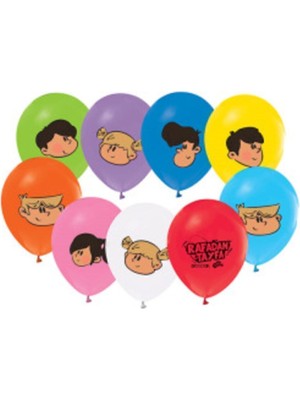 Feyza Design Turuncu Baskılı Balon 12 Inch 10 Adet