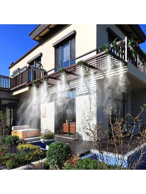 TE Dükkan Buğz Veranda Sera Havuz Alanları Su Sisi Sistemi Dış Mekan Soğutma Kiti 10 Metre ( Buğz )