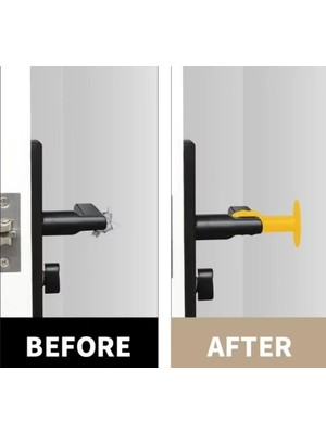 TE Dükkan Buğz Renkli Vantuzlu Geçmeli Kapı Kolu Stoper 4lü Set