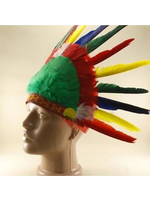 TE Dükkan Buğz Renkli Kızılderili Başlığı Şapkası