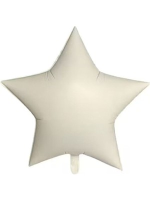 Feyza Design Krem Renkli Büyük Yıldız Folyo Balon 80X80 cm