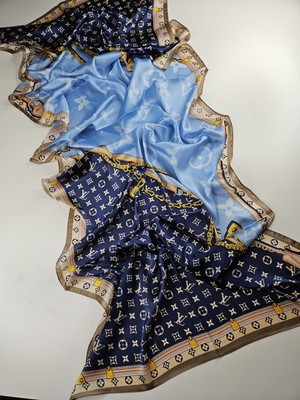 Premium Lv Desen Vual Ipek Şal Yeni Sezon Silk Scarfs Shawl Hijab Fular