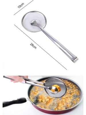 TE Dükkan Buğz Süzgeçli Kevgirli Haşlama Kızartma Maşası