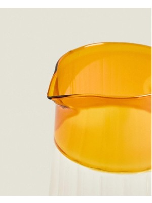 TE Dükkan Buğz Turuncu Detaylı Cam Sürahi 1600 ml