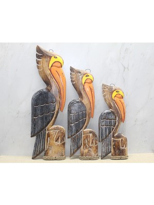 TE Dükkan Buğz Ahşap 3'lü Pelikan Seti