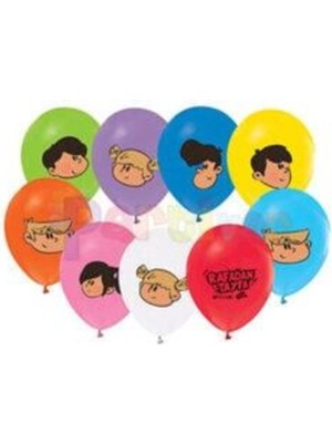 Feyza Design Krem Renk Baskılı Lateks Balon 10'lu Paket