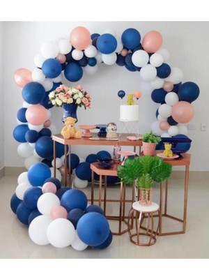 Feyza Design Lacivert Beyaz Balon Zincir - Parti ve Eğlence Malzemeleri