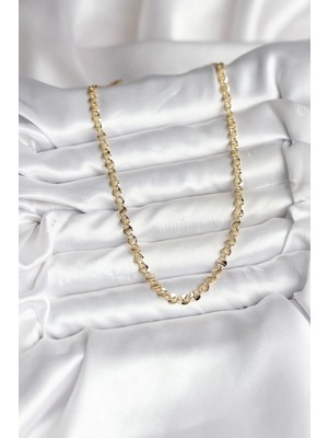 TE Dükkan Buğz 14K Gold Renk Kaplama Zincir Model cm Kadın Kolye - Buğz