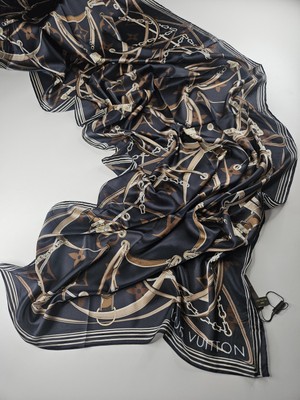 Yeni Sezon Lv Kemer Desen Vual Ipek Şal Yeni Sezon Silk Scarfs Shawl Hijab Fular