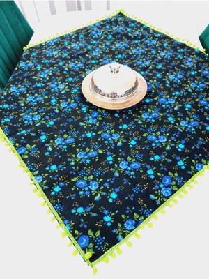 Dikdörtgen Pamuk Masa ve Örtüleri - Siyah Renk