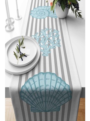 Gri Süet Dokuma Runner 140X40 cm Ev ve Mutfak Dekorasyonu