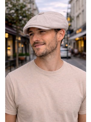 Keten Beckham Peakyblinders Lastikli Kasket Şapka