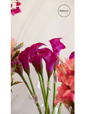 Feyza Design Yapay Gala Dalı Fuşya 73 cm - Renkli ve Şık Dekorasyon Parçası